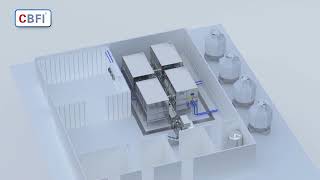 Loji Ais Kiub Automatik 20 Tan/Hari | CBFI ICESOURCE | Video 3D Pengeluaran Ais Industri